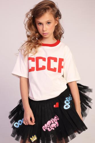 Футболка СССР молочная