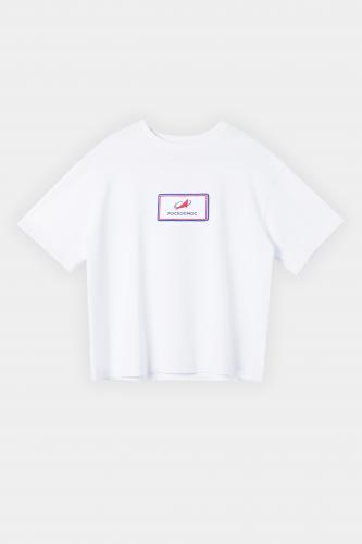 Футболка РОСКОСМОС белая